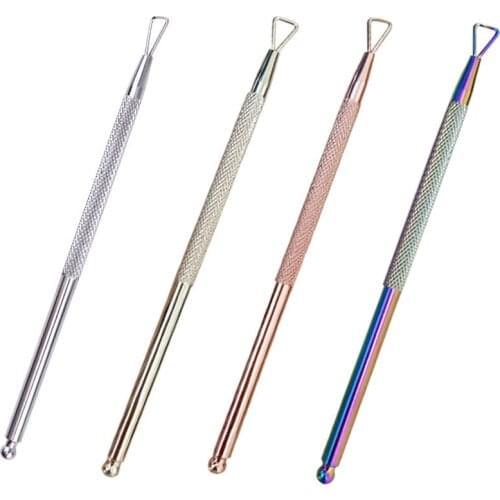 Nail Remover Gel Polish Remover Culticle Pusher Stainless Steel Stick Rod Cleaner Nail UV Gel Lak Remover Dead Skin Nail Tools