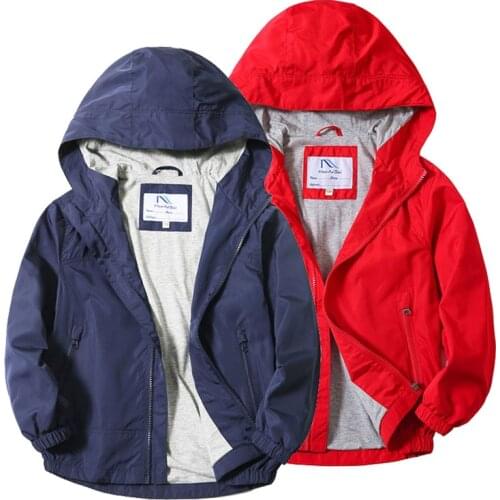 Thin Children Boys Outwear New 2020 Spring Fashion Windproof Hooded Cotton Jackets For 3-14 Yrs Boys Kids Fashion Clothes