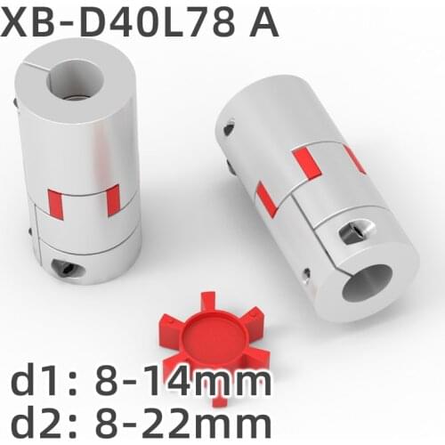 Flexible Jaw Spider Plum Coupler Shaft Coupling D40 L65, 15/16/17/18/19/20/24mm Shaft