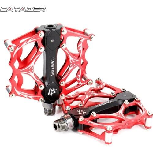 Bicycle Pedal On 3 Bearings Bike Pedal Anti-slip Ultralight CNC MTB Mountain Bike Pedal Cycling Parts Sealed Bearing Pedals