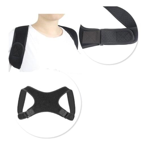 Adults Adjustable Posture Corrector Belt Upper Back Brace Support Strap Band Posture Correction Straight Hold for Home School
