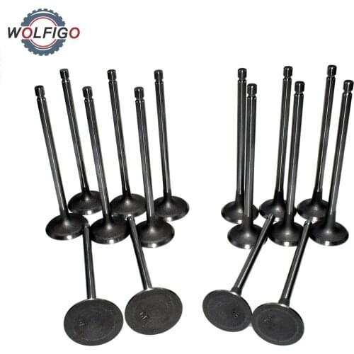 WOLFIGO 16 Pcs Engine Intake & Exhaust Valve For Mitsubishi Eclipse Chrysler Sebring Plymouth Dodge Stratus MD185569 MD159502