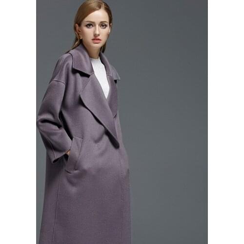 Wool Coat Women Korean Solid Ladies Coats and Jackets Double Sided Long Jacket Elegant Abrigos Mujer Invierno 2020 17078 YY520