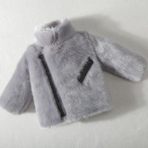 Winter Childrens Baby Faux Fox Fur Coats Jackets Boys Girls Thicker Warm Full Sleeve Outwear Fashion Kids Hair Windbreakers Y04