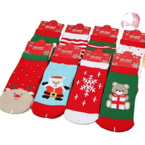 0-24M Children Socks Winter Autumn Baby Girls Boys Kids Socks Children Terry Snowflake Elk Santa Claus Christmas Bear Gift Stuff