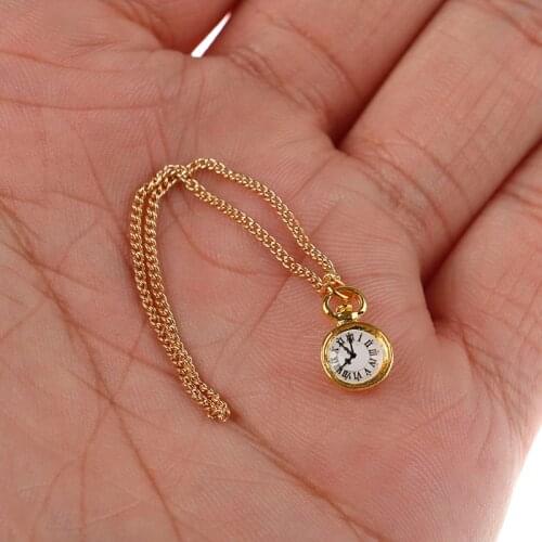 1Pc Fashion Mini Necklace Pocket Watch for 1/6 Doll Watch Accessories