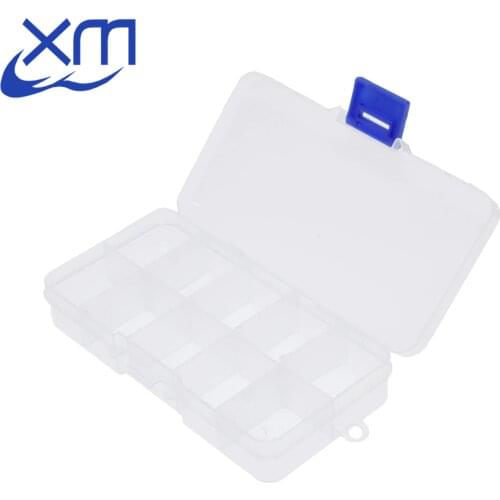 10 Grid can be remov transparent plastic small box kit storage box jewelry jewelry box electronic components parts finishing box