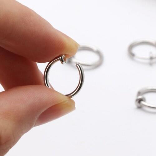 2021 New 10Pcs Sliver No Ear-hole DIY Clip On Circle Hoop Earrings For Jewelry Making