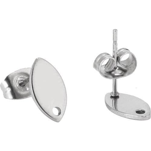 100pcs/lot Stainless Steel Fashion Oval Base Earrings Pendant Connector for DIY Earrings Accessories