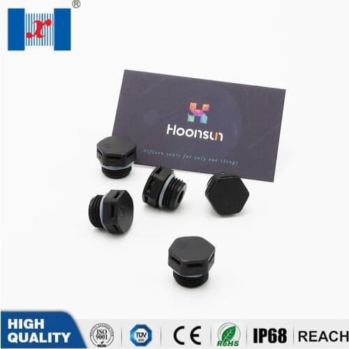 100 pcs/bag Black M20X1.5 Waterproof Screw Vent Plug Nylon Breathable Screw Vent Valve for LED lighting or enclosure