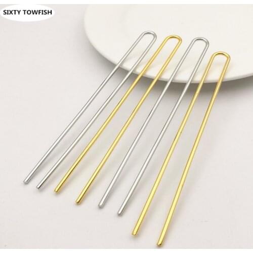 5 pieces/lot 115mm Metal Gold color/White K/Antique Bronze HairPins Accessory Hair Sticks Hair Jewelry Findings