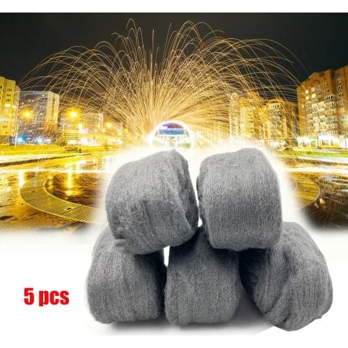 5 pcs Portable Steel Wire Wool Grade 0000 3.3m For Polishing Cleaning Removing Remover Non Crumble New