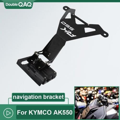 Motorcycle accessories New Motorcycle front mid Navigation Bracket GPS mobile phone charging For KYMCO AK550 ak550 AK 550
