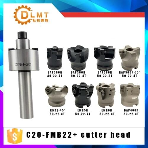 C12 FMB22 C16 FMB22 C20-FMB22 Shank BAP300R BAP400R RAP300R EMR5R EMR6R KM12 50 22 4T 5T Face Milling CNC Cutter