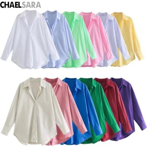 Женские рубашки с длинным рукавом CHAELSARA China At AliExpress