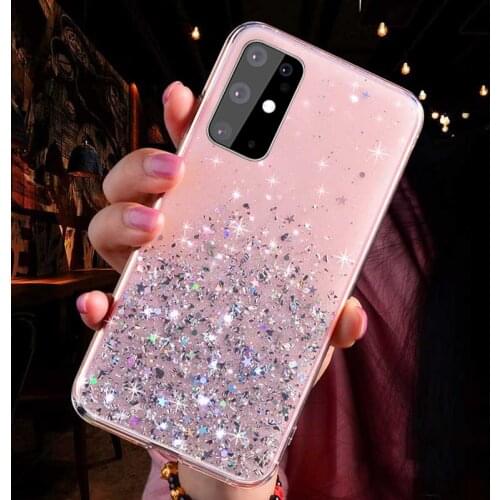 For Samsung A51 A71 A81 S20 Note 20 10 S9 Plus Case Glitter Bling Sequin TPU Silicone Case for Samsung S10 Lite S21 phone Cover