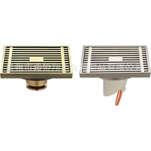 Deodorant Floor Drain Shower Room Bathroom Rectangular Dual-Purpose Floor Drain Bathroom Lengthened Toilet Floor Drain Odor