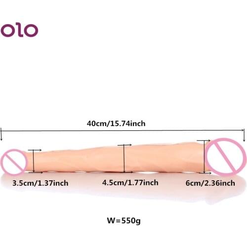 Long Double Dildo Lesbian Sex Toys For Women Strapon Realistic Penis Masturbator Soft Silicone Anal Butt Plug Jelly Dildos