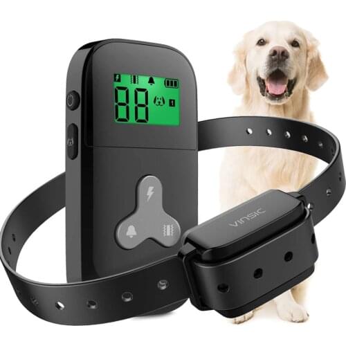 300m Electric Dog Training Collar Remote Control Anti Barking Pet Collars USB Rechargeable Pet Trainer For Shock Vibration Sound