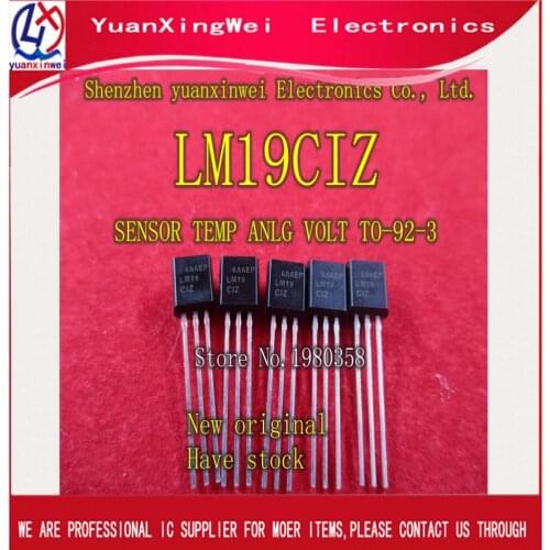 Free Shipping Electronic Components Original LM19CIZ/NOPB IC SENSOR TEMP 2.4V 10UA TO92-3 LM19CIZ LM19 19C 10pcs