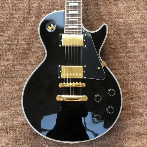 Hot sale Electric guitar,High quality,Rosewood fingerboard,black custom,Gold hardware,Free shipping