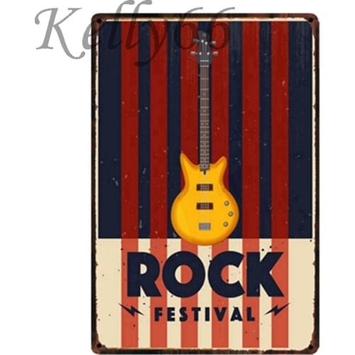 [ Kelly66 ] Rock Metal Sign Tin Poster Home Decor Bar Wall Art Painting 20*30 CM Size y-1870