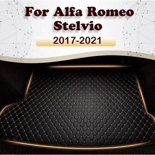 Car trunk mat for Alfa Romeo Stelvio 2017 2018 cargo liner carpet interior accessories cover