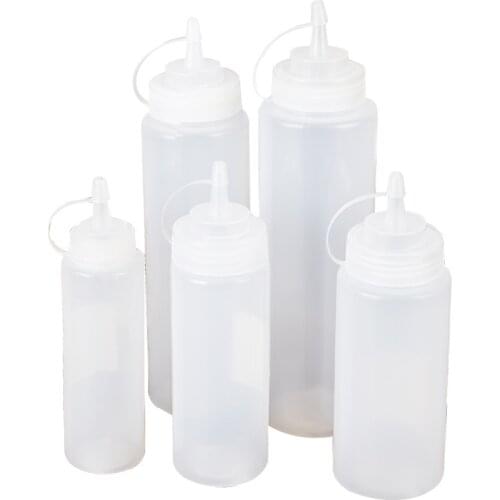 Kitchen Plastic Squeeze Condiment Bottle BBQ Ketchup Sauce Vinegar Oil Dispenser Olive Oil Dispensing Cruet Kitchen Accessories