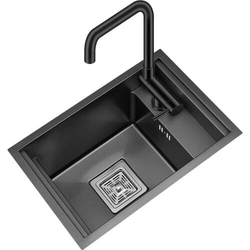 Kitchen Sink 304 Stainless Steel Hidden Bar Sink Single-slot Household Hand Single-slot Nano-finish Thickening Under Table Ar790