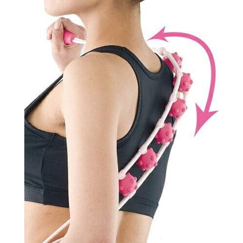 JYTOP Waist Shoulder Massage Roller Pull Back Device Full Body Massage Relaxation Tool
