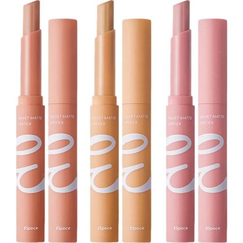 3 Color Matte Velvet Lipstick Cosmetic Moisturizes Long Lasting Lip Tint Pigment Makeup Nude Brown Matte Lip Stick