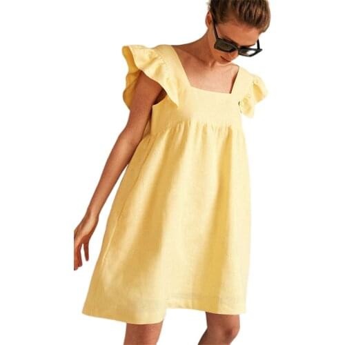 Желтые летние платья MOARCHO China At AliExpress