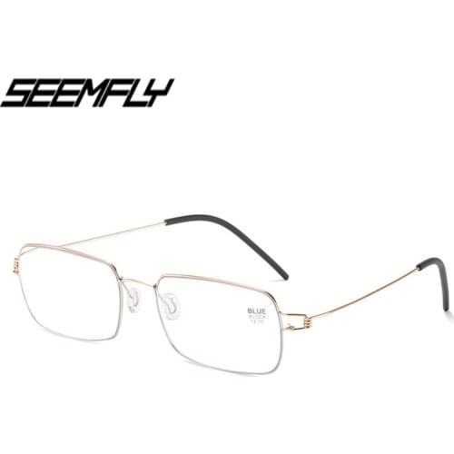 Seemfly New Retro Anti Blue Light Full Frame Reading Glassess Anti-Fatigue Presbyopic Eyeglasses Eyewear For Men And Women
