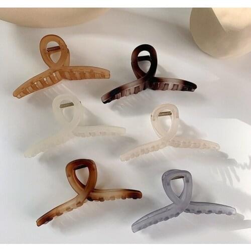 Origin Summer Vintage Multi Designs Matte Leopard Geometric Hair Claw for Women Arcylic Shark Hair Clamps Hair Accessories