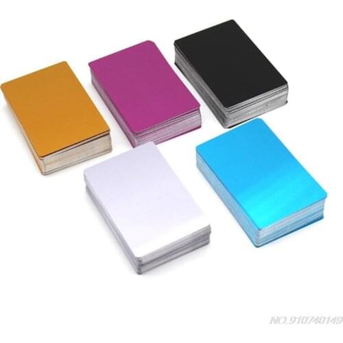 100Pcs Blank Engraved DIY Custom Metal Smooth Business Visiting Name Cards Aluminium Alloy Business Card Display D02 20 Dropship