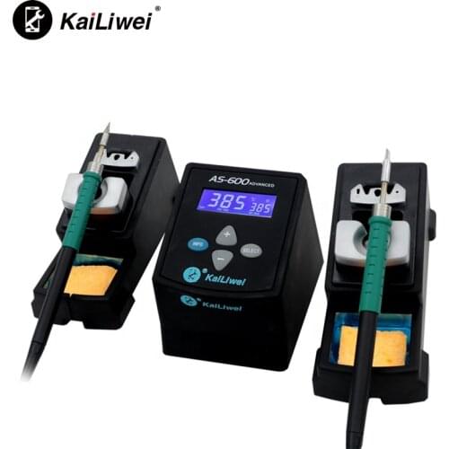 Soldering station double electric iron temperature AS600D digital display adjustable dual-channel handle desoldering station