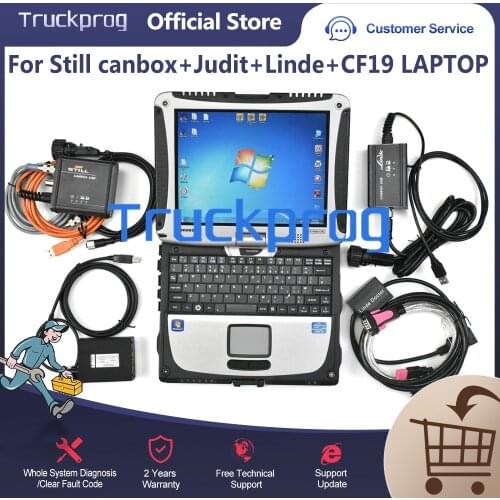 For Still canbox STEDS V8.19 Judit Jungheinrich Incado Box Linde canbox doctor forklift truck diagnostic tool+CF19 LAPTOP