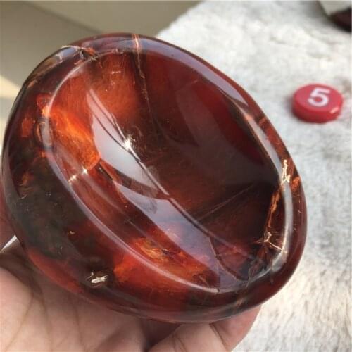 Polished natural irregular shape red agate stone carnelian bowls for decoration