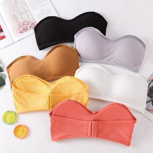 Sexy Camisoles for Women Seamless Crop Top Women Tank Top Lingerie for Women Bodycon Chest Padded Streetwear Underwear Tube Top