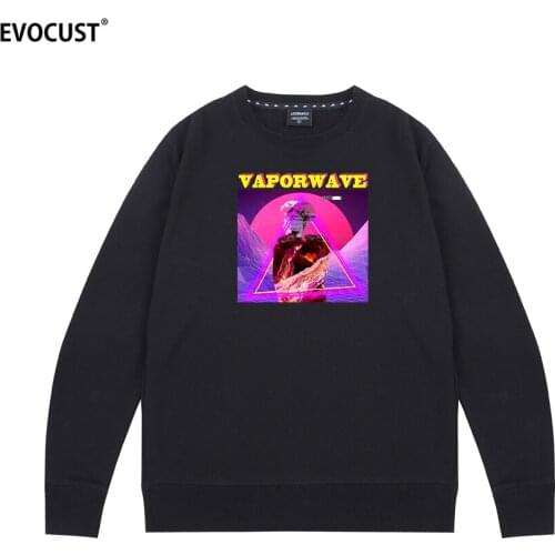 Vaporwave david music retro art Japanese Anime Funny Cool Hip Hop 90s Sweatshirts Hoodies men women unisex Combed Cotton