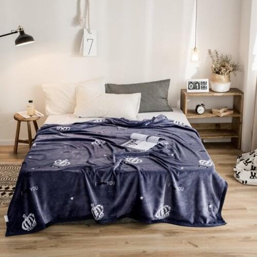 High quality Thicken plush bedspread blanket 200x230cm High Density Super Soft Flannel Blanket to on for the sofa/Bed/Car