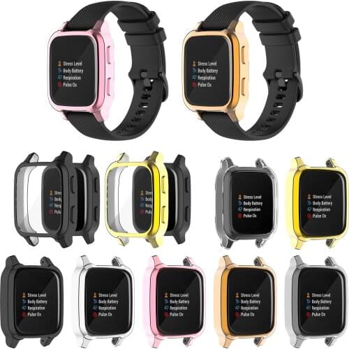 Protective Case Cover For Garmin Venu SQ Plating TPU Soft Silicone Cases For Venu Sq Watch Full Screen Protector Shell 2021 New