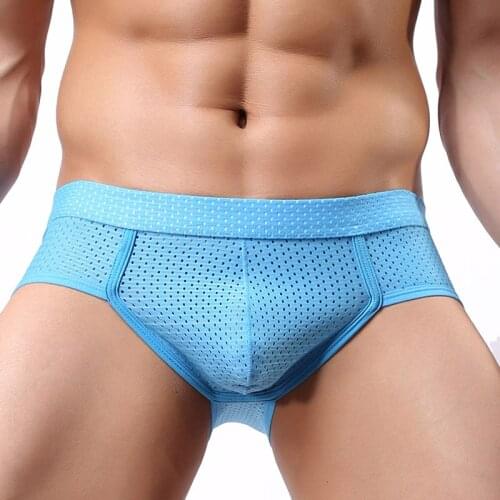 Sexy Men Briefs Underwear Men Panties Mesh See-through Gay Lingerie Underpants Male U Convex Penis Pocket Bikini Men Jockstrap