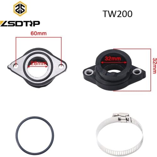 ZSDTRP 1Pcs Motorcycle Carburetor Intake Manifold Boots Adapter Inlet Pipe Rubber Mat For Yamaha TW200 TRAILWAY 1987-2010 Race