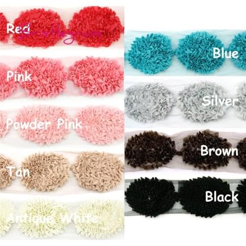 BRISTLEGRASS 1 Yard 4.33" 11cm Chiffon Flowers Tulle Mesh Lace Trim Kids Headband Bridal Wedding Dress Costume DIY Sewing Crafts