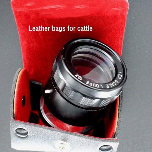 10 times magnifying glass with lamp 10X SCALE LOUPE The graduation of scale mirror is 0.1 mm clear