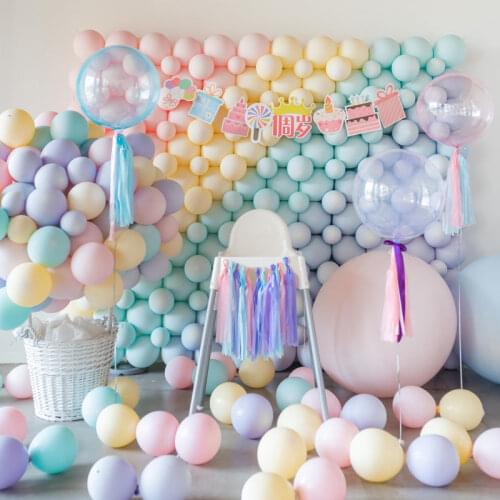 100pcs Macarons Latex Balloons For wedding Pastel Candy Balloon Happy Birthday Party Decoration Baby Shower Decor Air Globos