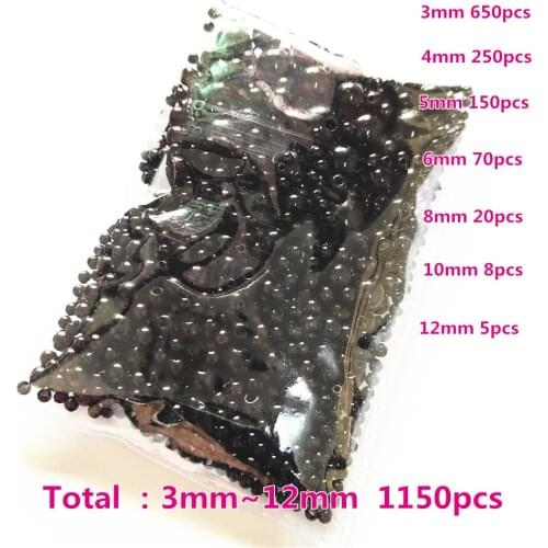 1150pcs 3~12mm Pure White/Silver/Golden Round Plastic Pearl Charm Beads Perforated Pearl Jewelry Making jewelry accessories DIY