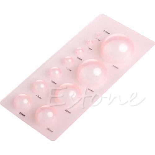 12 Size 3D Half Ball Domes Quilling Papercraft Board Creation Mould Tool M76D