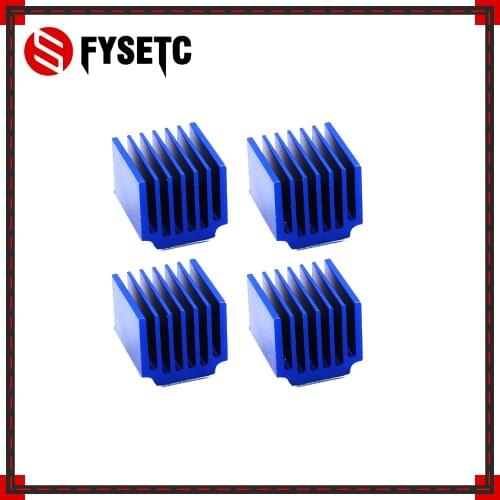 4pcs Blue Raspberry Pi Heatsinks Cooler Aluminum 15*14*13mm With Adhesive For Cooling Raspberry Pi 3 / 2 Model B LV8729/TMC2100